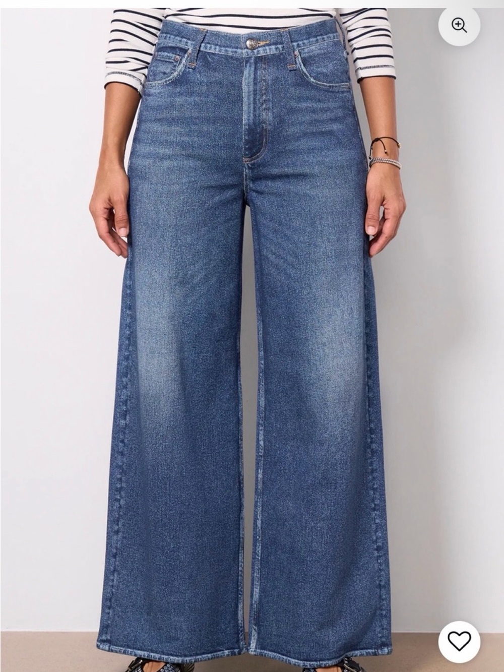 rag & bone Miramar Relaxed Wide-Leg Jeans like pants Medium Blue size 31